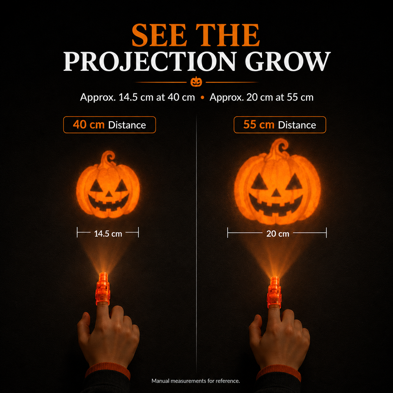 SpookyBeam™ Halloween Finger Projector Rings