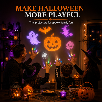 SpookyBeam™ Halloween Finger Projector Rings