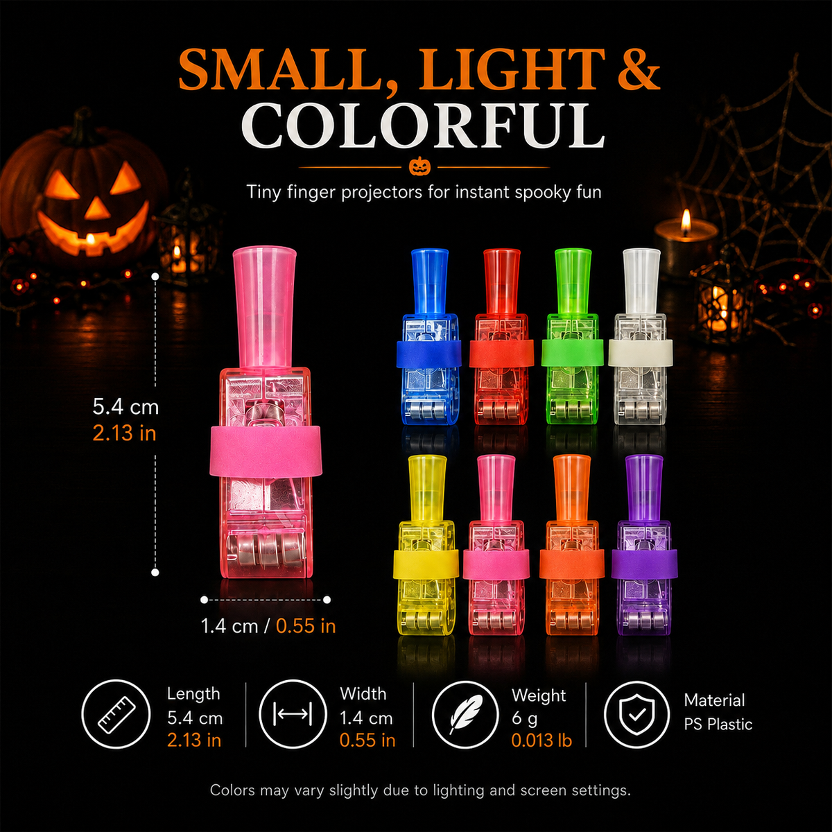 SpookyBeam™ Halloween Finger Projector Rings